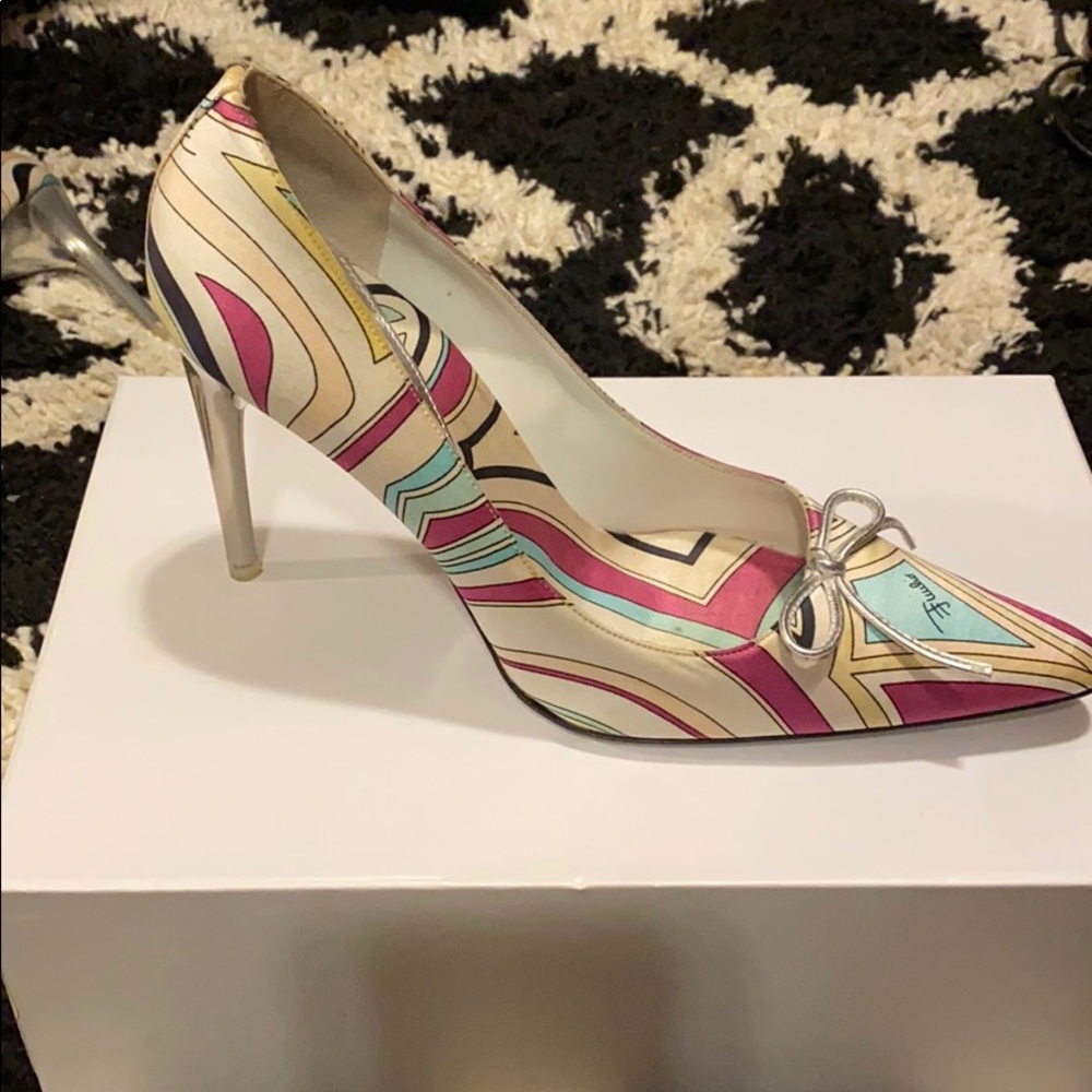 Emilio Pucci multicolor heels